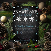 小さなスノーフレーク少年たち冬の赤ちゃん実在シャワー 箔招待状
