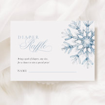 小さなスノーフレーク少年の赤ちゃんシャワーおむつラッフル