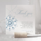 小さなスノーフレーク少年の赤ちゃんシャワーサンキューカード サンキューカード
