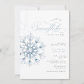 小さなスノーフレーク少年の赤ちゃんシャワー招待状 招待状 (正面)