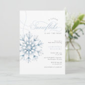 小さなスノーフレーク少年の赤ちゃんシャワー招待状 招待状 (スタンド正面)