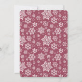 小さなスノーフレーク梅の黒板ベビーシャワー 招待状 (裏面)