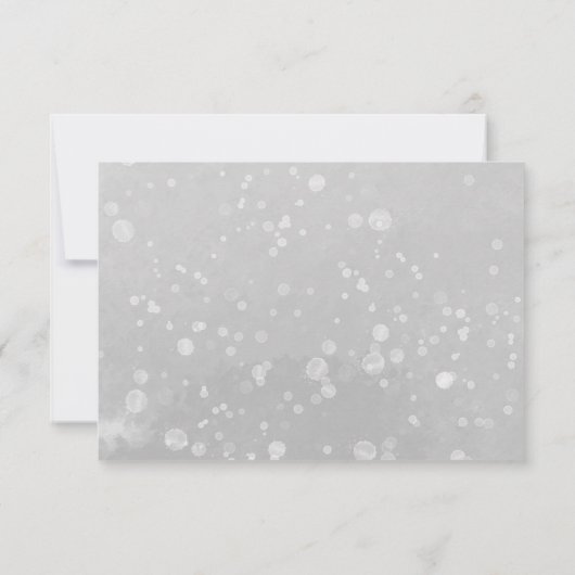 小さなスノーフレーク灰色のベビーシャワーアドバイスカード 招待状 (裏面)