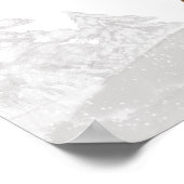 小さなスノーフレーク灰色の赤ちゃんシャワー歓迎サイン ポスター (角)