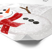 小さなスノーフレーク灰色の赤ちゃんシャワー歓迎サイン ポスター (角)