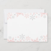 小さなスノーフレーク赤ちゃんシャワーありがとう サンキューカード (裏面)