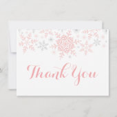 小さなスノーフレーク赤ちゃんシャワーありがとう サンキューカード (正面)