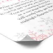 小さなスノーフレーク赤ちゃんシャワーおむつ思考サイン ポスター (角)