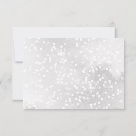 小さなスノーフレーク赤ちゃんシャワーアドバイスカード 招待状 (裏面)