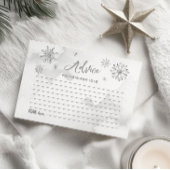 小さなスノーフレーク赤ちゃんシャワーアドバイスカード 招待状