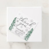 小さなスノーフレーク赤ちゃんシャワーグレーありがとう フェイバータグ (インサイチュ)