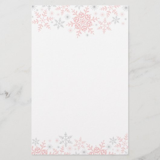 小さなスノーフレーク赤ちゃんシャワービンゴゲーム (裏面)