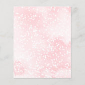 小さなスノーフレーク赤ちゃんシャワー予算招待状 (裏面)