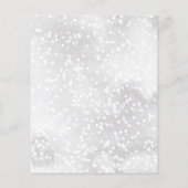小さなスノーフレーク赤ちゃんシャワー予算招待状 (裏面)