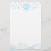 小さなスノーフレーク赤ちゃんシャワー価格ゲーム チラシ (裏面)