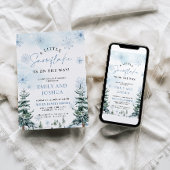 小さなスノーフレーク赤ちゃんシャワー招待状 招待状