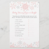 小さなスノーフレーク赤ちゃんシャワー推定価格ゲーム (正面)