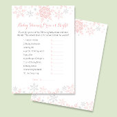 小さなスノーフレーク赤ちゃんシャワー推定価格ゲーム