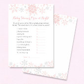 小さなスノーフレーク赤ちゃんシャワー推定価格ゲーム