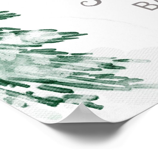 小さなスノーフレーク赤ちゃんシャワー歓迎サイン ポスター (角)