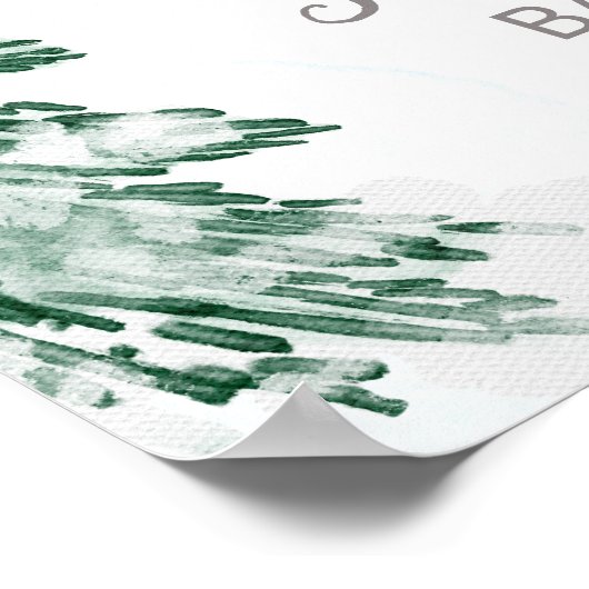 小さなスノーフレーク赤ちゃんシャワー歓迎サイン ポスター (角)