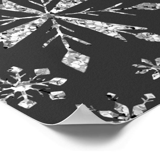 小さなスノーフレーク赤ちゃんシャワー歓迎サイン ポスター (角)