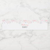 小さなスノーフレーク赤ちゃんシャワー水ボトルラベル ペットボトルラベル (シングルラベル)