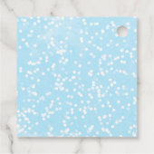 小さなスノーフレーク赤ちゃんシャワー青ありがとう フェイバータグ (裏面)