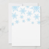 小さなスノーフレーク赤ちゃんシャワー 招待状 (裏面)