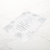 小さなスノーフレーク赤ちゃんシャワー 箔招待状 (回転した状態)