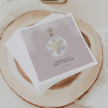 小さなスノーフレーク赤面ピンクの赤ちゃんシャワー