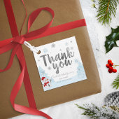 小さなスノーフレーク青い赤ちゃんシャワーありがとう フェイバータグ