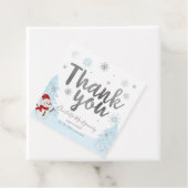 小さなスノーフレーク青い赤ちゃんシャワーありがとう フェイバータグ (インサイチュ)