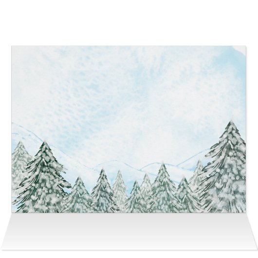 小さなスノーフレーク青の赤ちゃんシャワーありがとう (内部横(上))