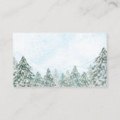 小さなスノーフレーク青の赤ちゃんシャワーありがとう エンクロージャーカード (裏面)