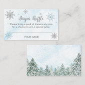 小さなスノーフレーク青の赤ちゃんシャワーありがとう エンクロージャーカード (正面/裏面)