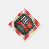 小さなスノーフレーク・ターニング2!クリスマス2回目の誕生日 スタンダードカクテルナプキン (角)