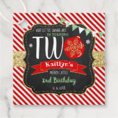 小さなスノーフレーク・ターニング2!クリスマス2回目の誕生日 フェイバータグ (正面)