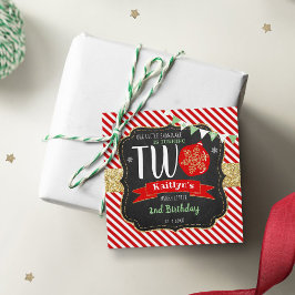 小さなスノーフレーク・ターニング2!クリスマス2回目の誕生日 フェイバータグ