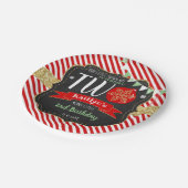 小さなスノーフレーク・ターニング2!クリスマス2回目の誕生日 ペーパープレート (アングル)