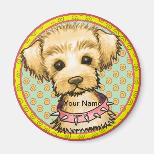 小さなスパイク犬 マグネット (正面)