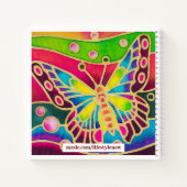 小さなスパイラルスケッチノートブック – 明るい蝶 ノートブック (裏面)