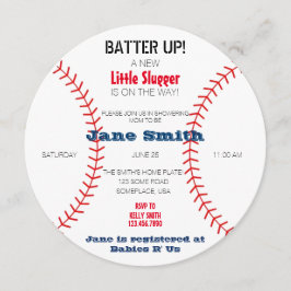 小さなスラッガーの赤ちゃんシャワー 招待状