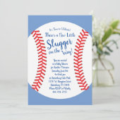 小さなスラッガー野球のベビーシャワースポーツボーイ 招待状 (スタンド正面)