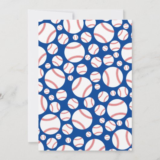 小さなスラッガー野球のベビーシャワースポーツボーイ 招待状 (裏面)