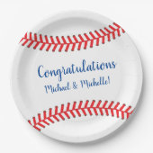 小さなスラッガー野球のベビーシャワー ペーパープレート (正面)