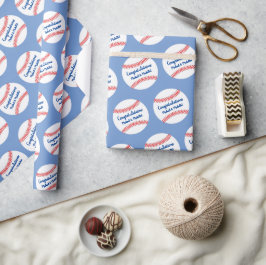 小さなスラッガー野球のベビーシャワー ラッピングペーパー