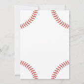 小さなスラッガー野球服ベビーシャワー 招待状 (裏面)