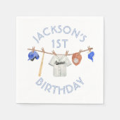 小さなスラッガー野球物干し場 スタンダードカクテルナプキン (正面)