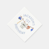 小さなスラッガー野球物干し場 スタンダードカクテルナプキン (角)